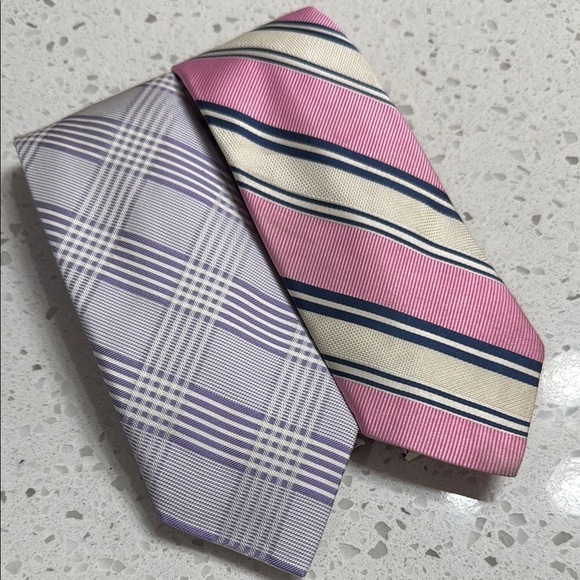 Robert Talbott Other - Robert Talbots Elegant Striped and Plaid Ties  Silk Pink/Purple handmade USA